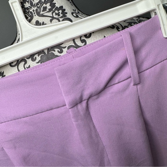 Zara High Waisted Straight Leg Trouser Pant Size Small Lilac Chic Preppy - Picture 5 of 11
